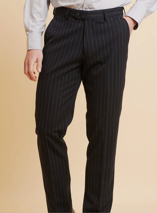 Marc Darcy Rocco Navy Pinstripe Trousers