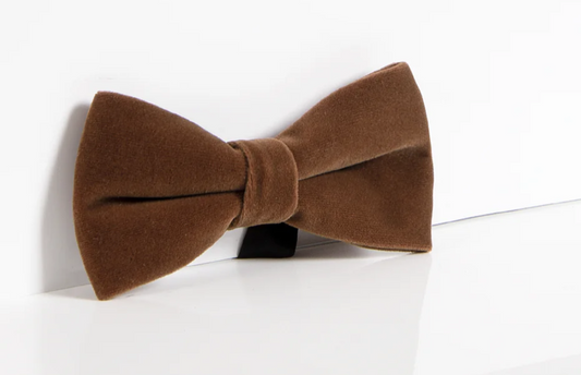 Marc Darcy Dark Tan Velvet Bow tie