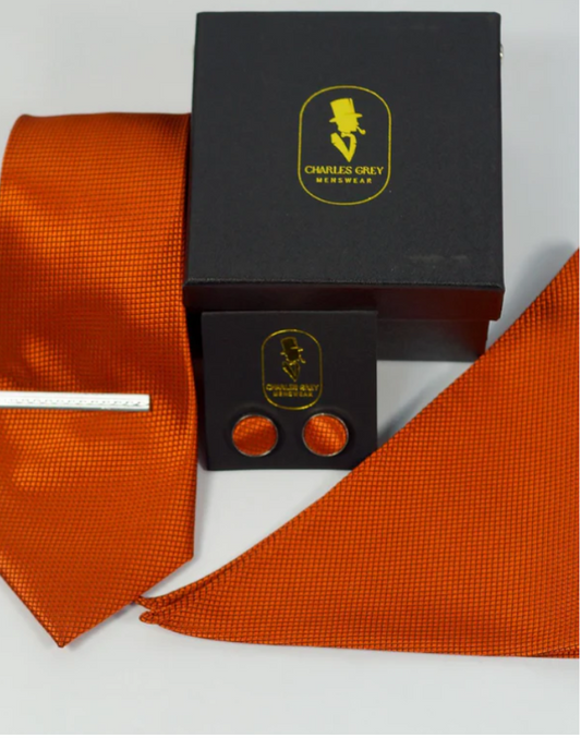Charles Grey Rust tie set