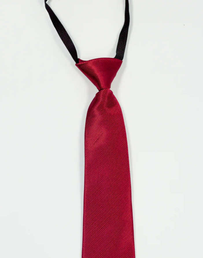 Charles Grey Burgundy Junior tie