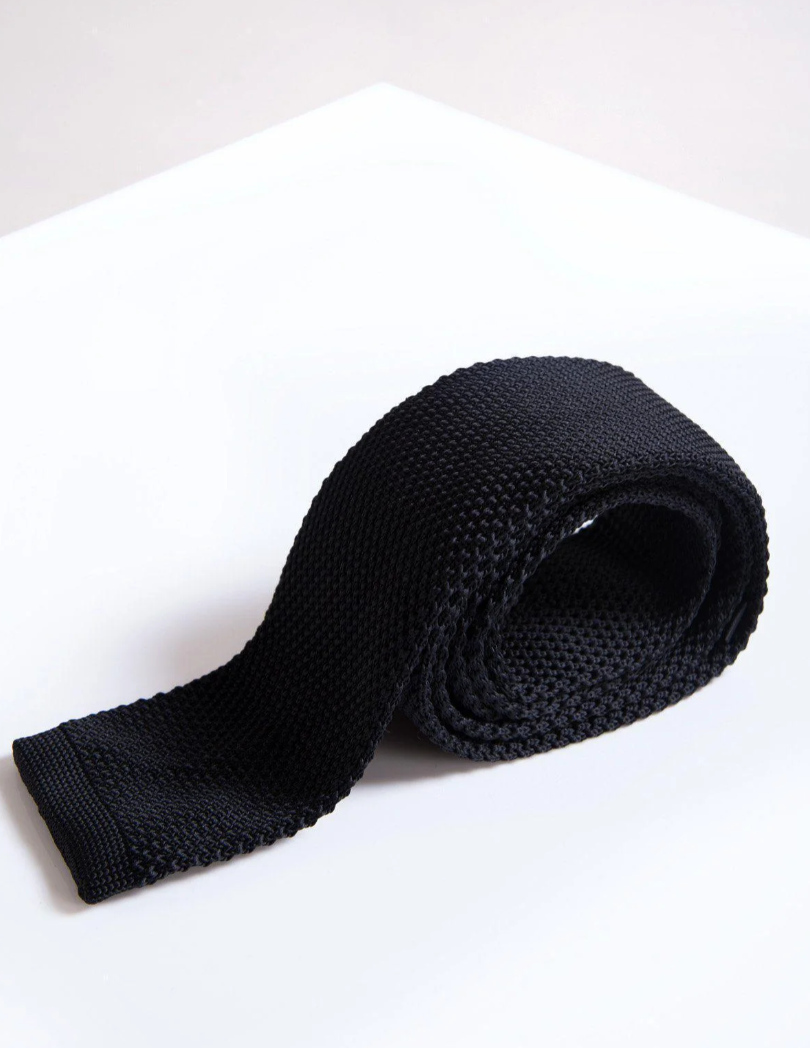 Marc Darcy Black Knitted Tie