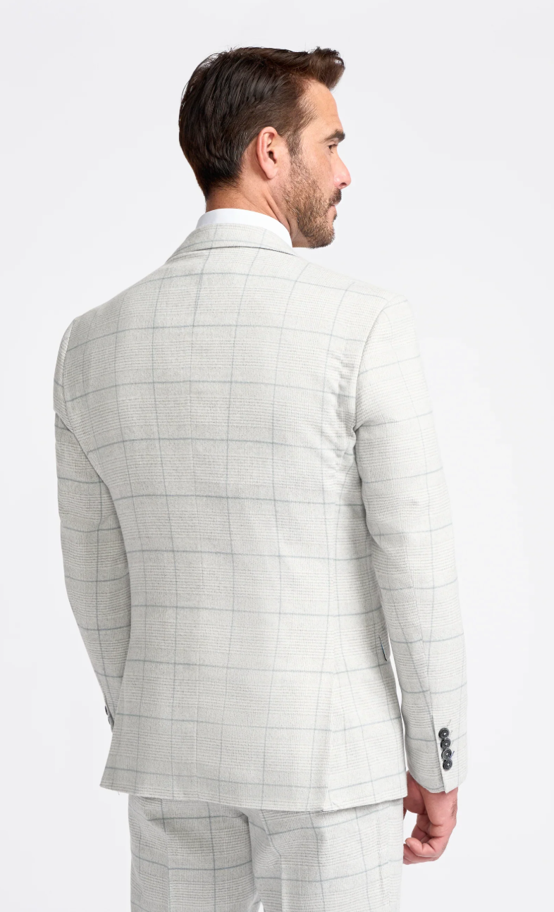 Cavani Radhika Light Grey Check Jacket