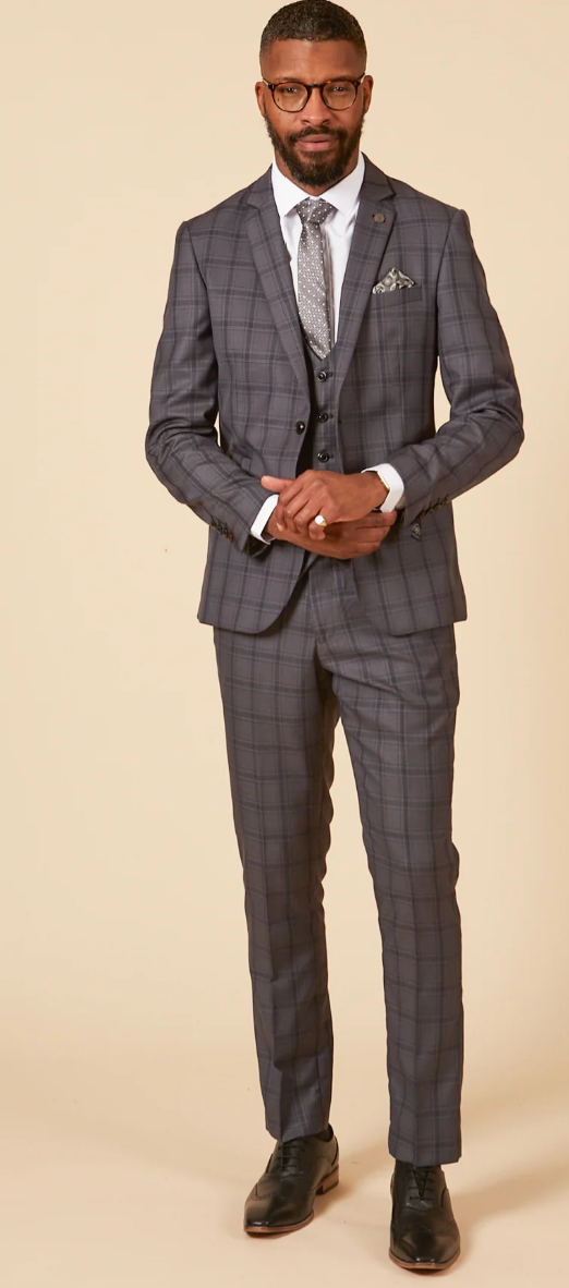 Marc Darcy Jose Grey Check Jacket