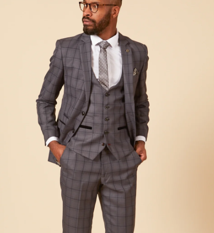 Marc Darcy Jose Grey Check Jacket