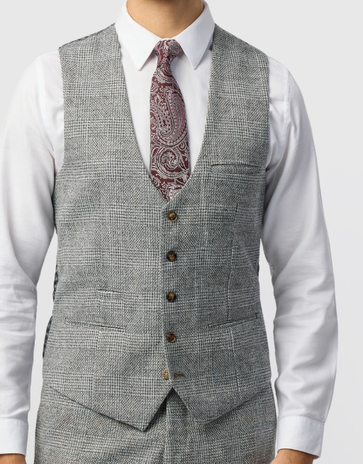Marc Darcy Kris Silver Waistcoat