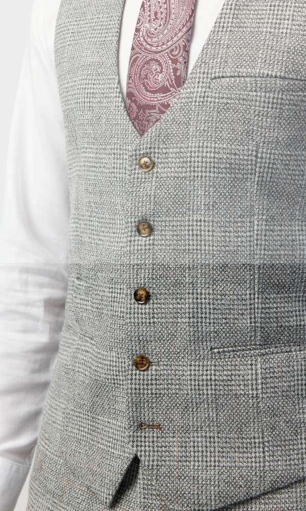 Marc Darcy Kris Silver Waistcoat