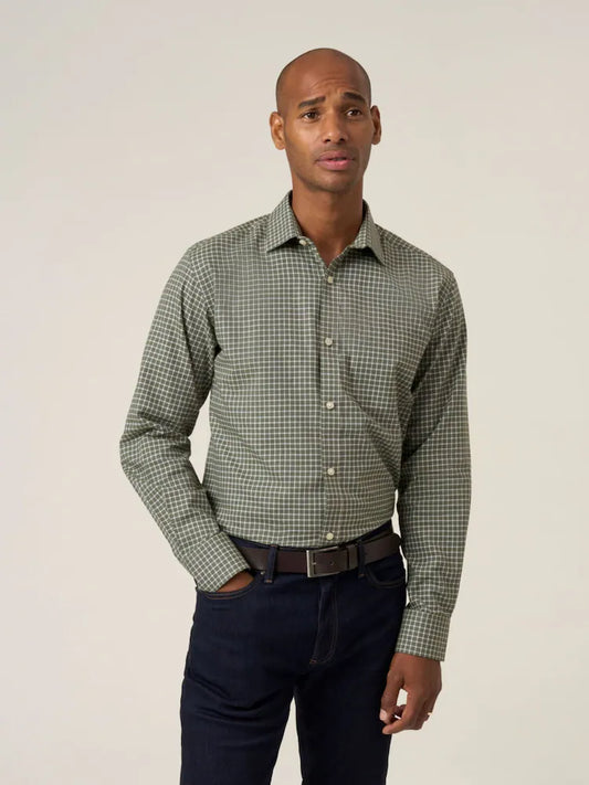 Skopes Cotton Long sleeve Shirt-Green Check