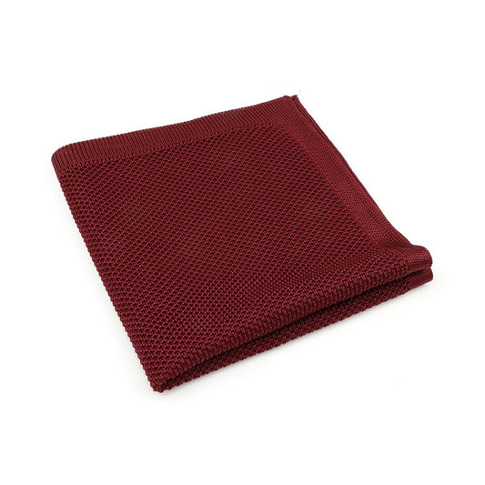 Jenson Samuel Knitted Wine Pocket Square