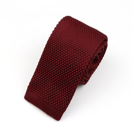 Jenson Samuel Knitted Wine Tie