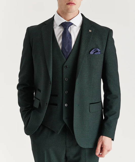 Paul Andrew - Regent Olive Check Jacket