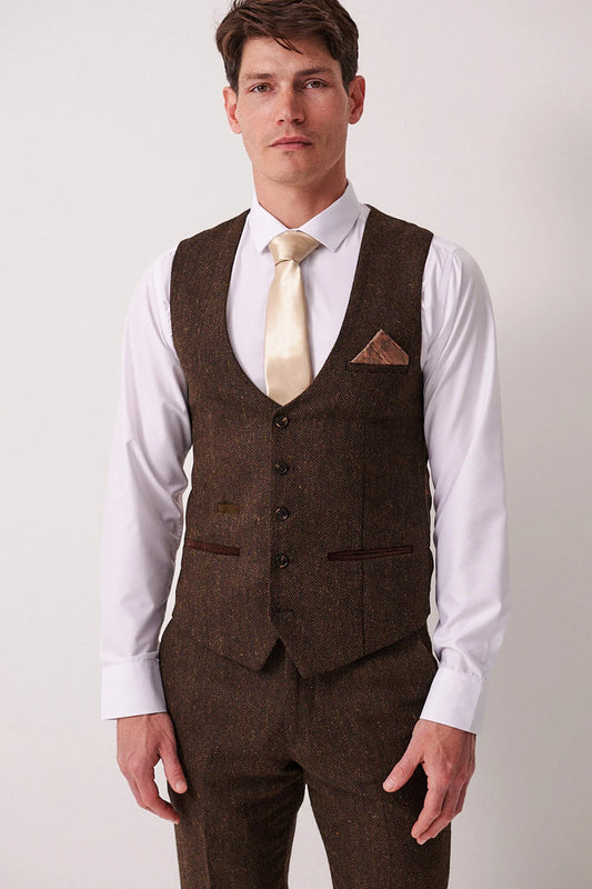 Marc Darcy Dean Brown Waistcoat