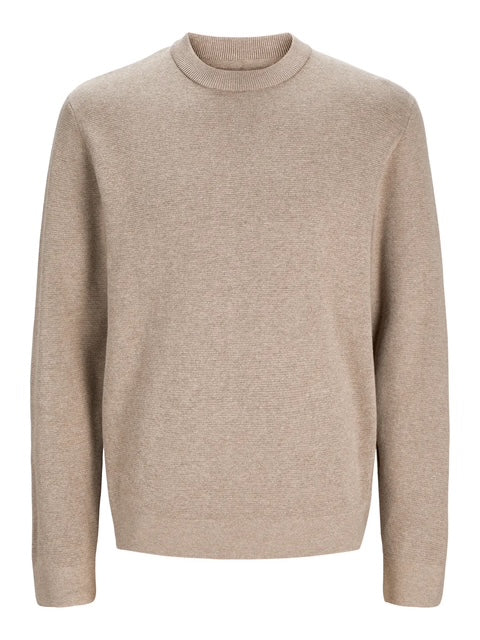 Jack & Jones Beige Milano Knit Crew Neck