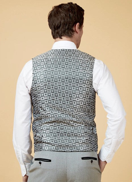 Bromley Silver Waistcoat by Marc Darcy SALE