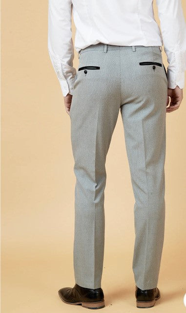 Marc Darcy Bromley Silver Checked Trousers