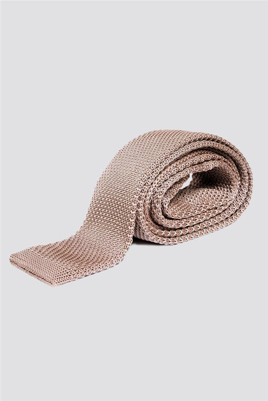 Marc Darcy Oak Knitted Tie & Pocket Square set