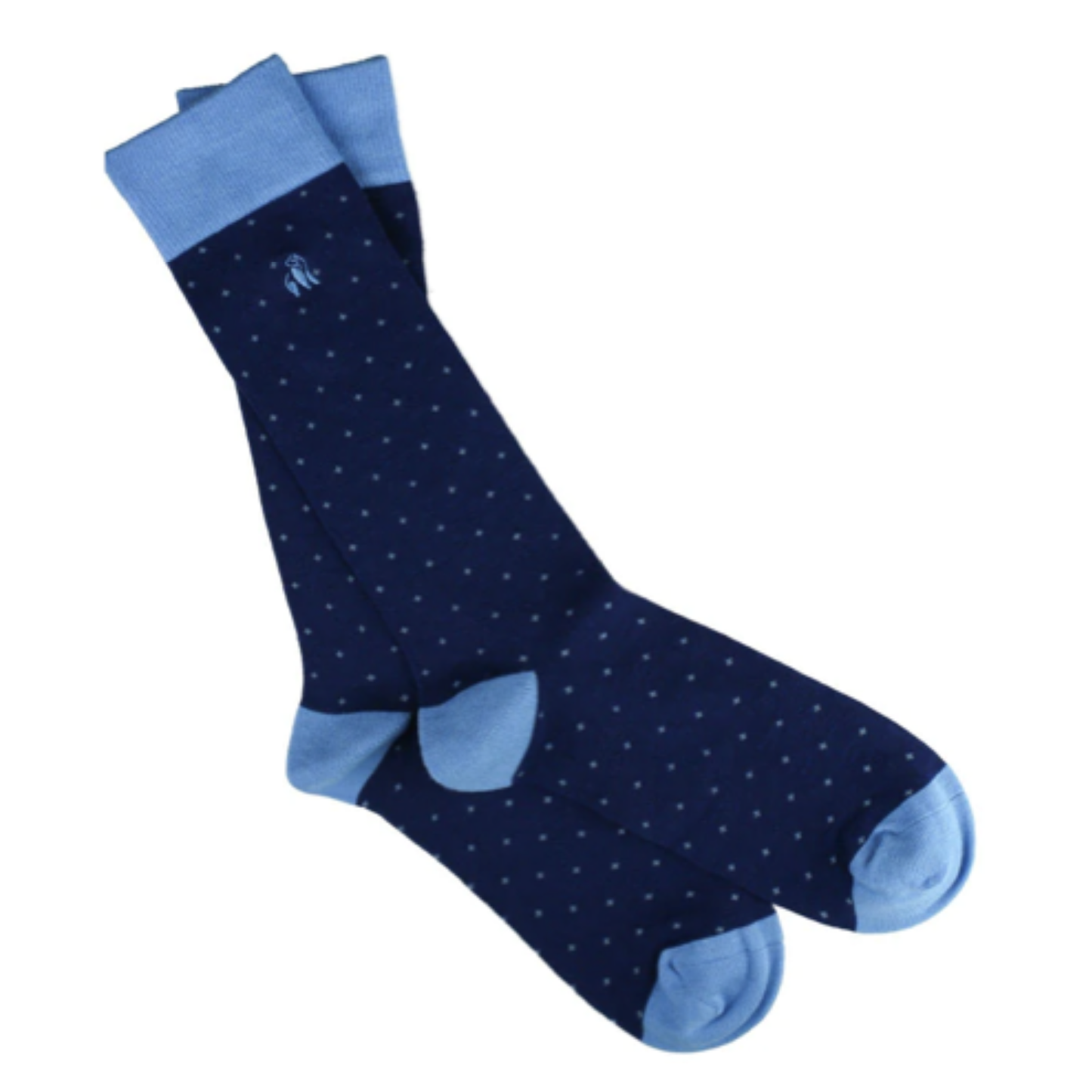Swole Panda Blue Spotted Socks