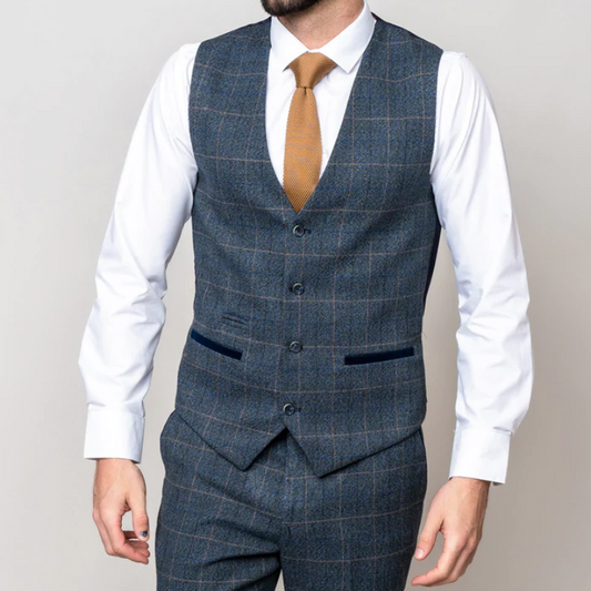 Marc Darcy Scott Blue Waistcoat