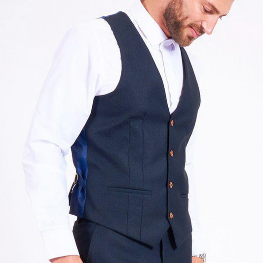 Marc Darcy Max Navy Waistcoat