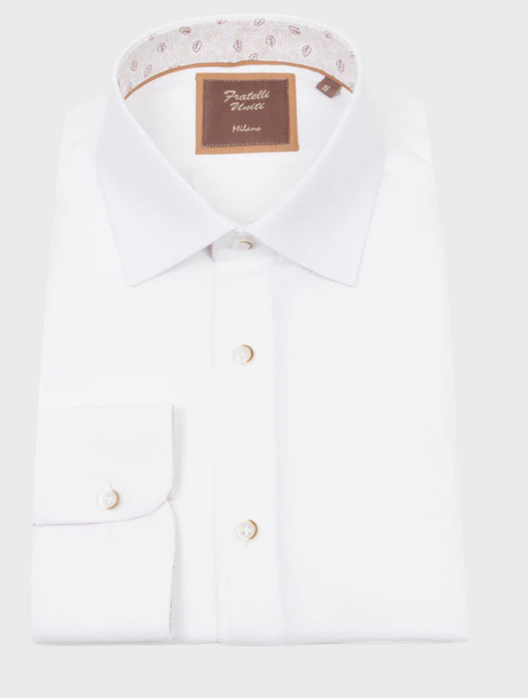 Fratelli Textured White Shirt