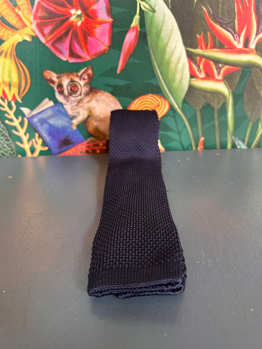 Marc Darcy Navy Knitted Tie