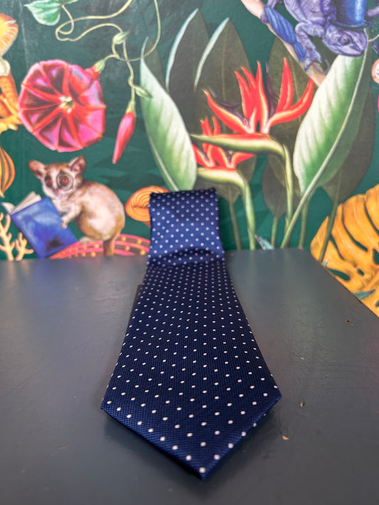 L A Smith Blue Polka Dot Ties