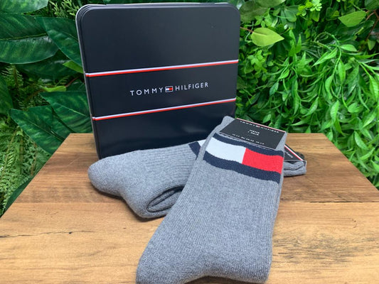 Tommy Hilfiger Large Logo Socks Grey