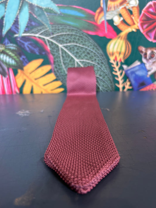 L A Smith Dusky Pink Knitted Tie