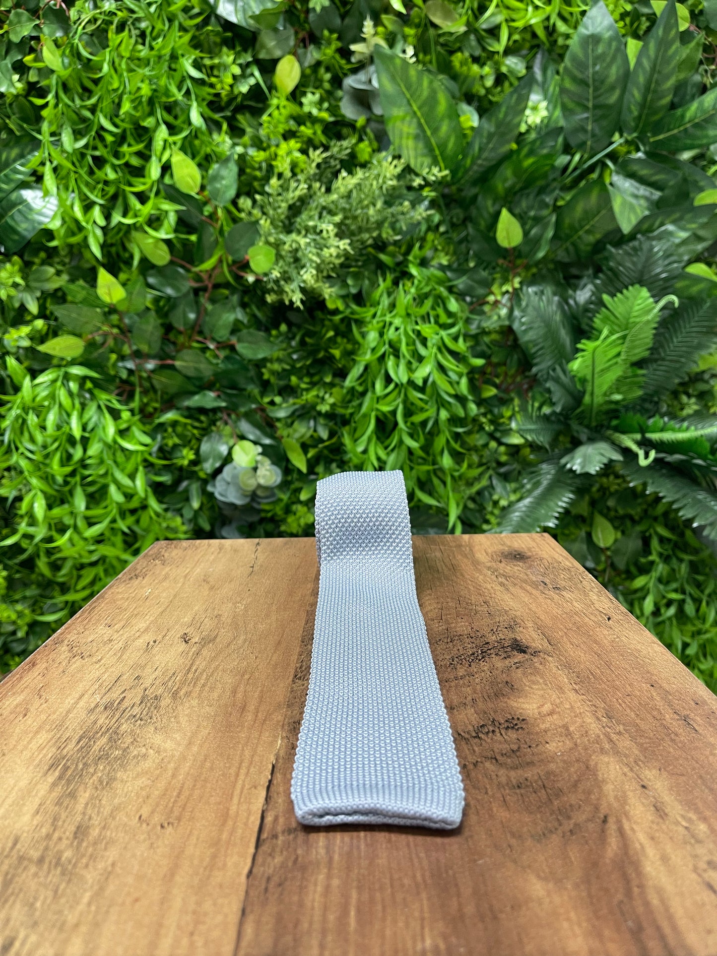 L.A.Smith Grey knitted tie