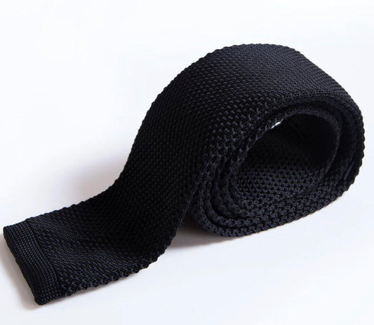 Marc Darcy Black Knitted Tie