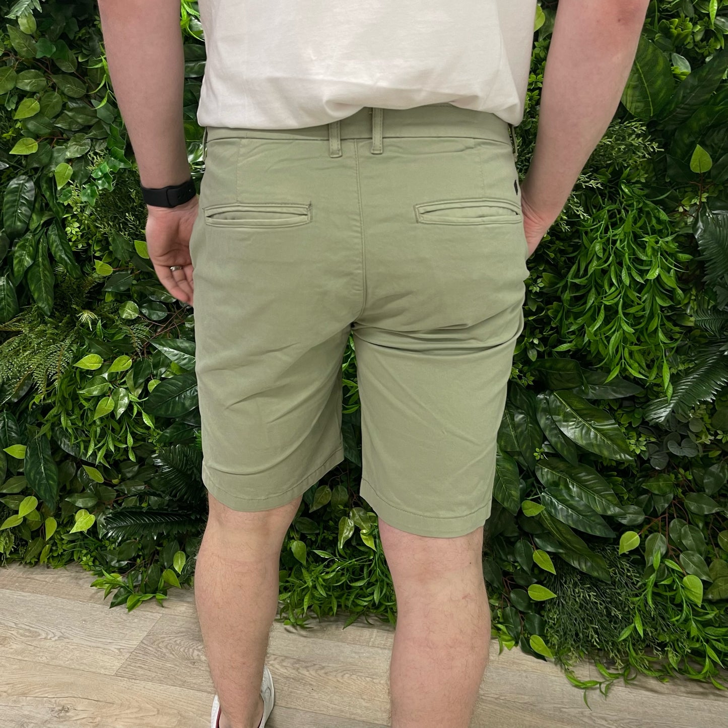 Casual Friday Light Green Chino Shorts