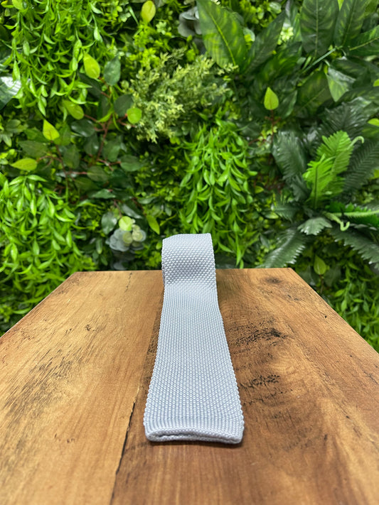 L.A.Smith Grey knitted tie