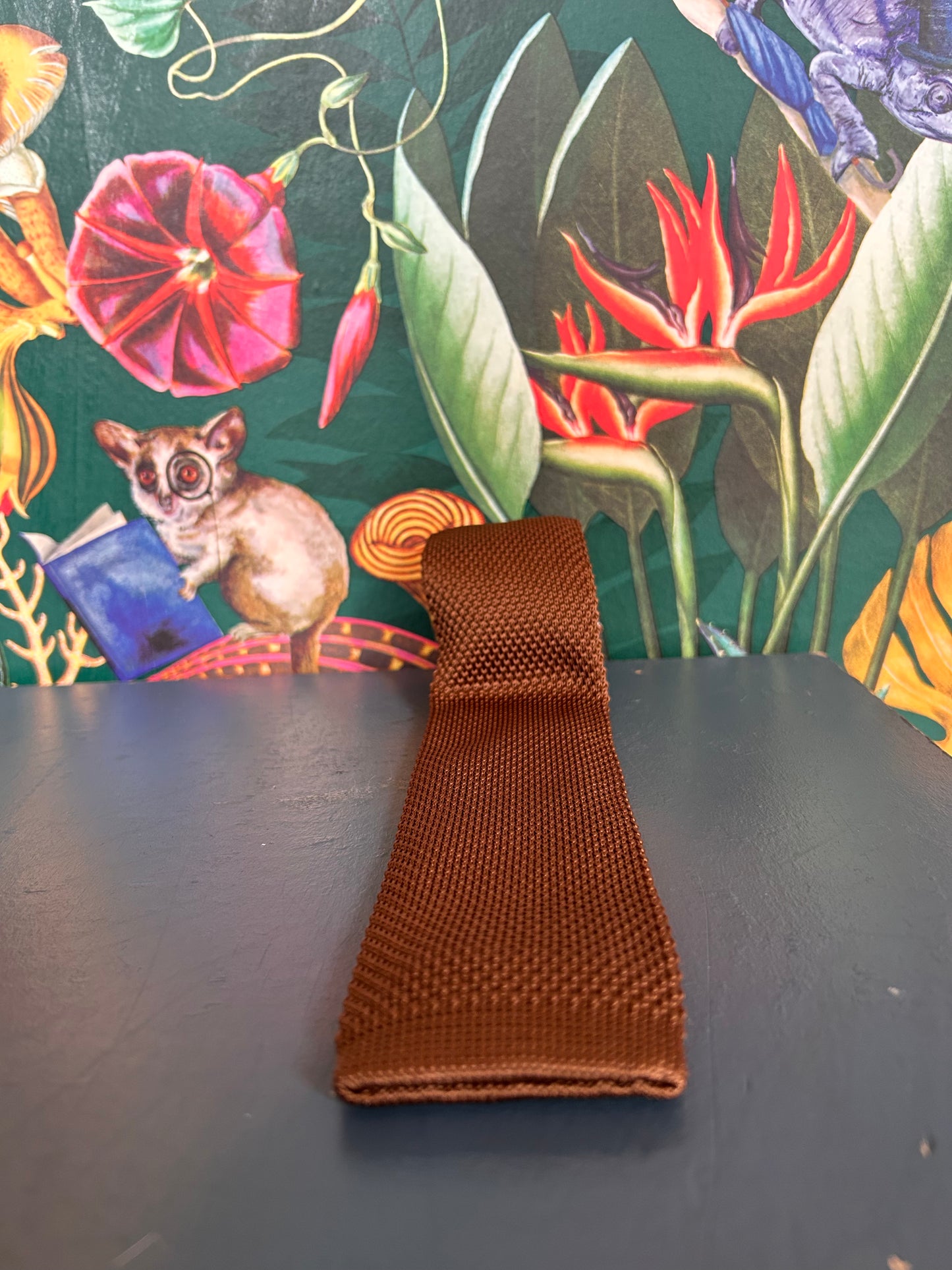 Marc Darcy light brown knitted tie