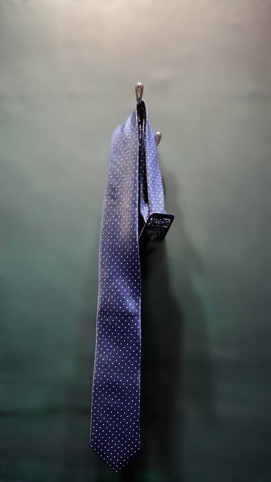 L A Smith Blue Polka Dot Ties